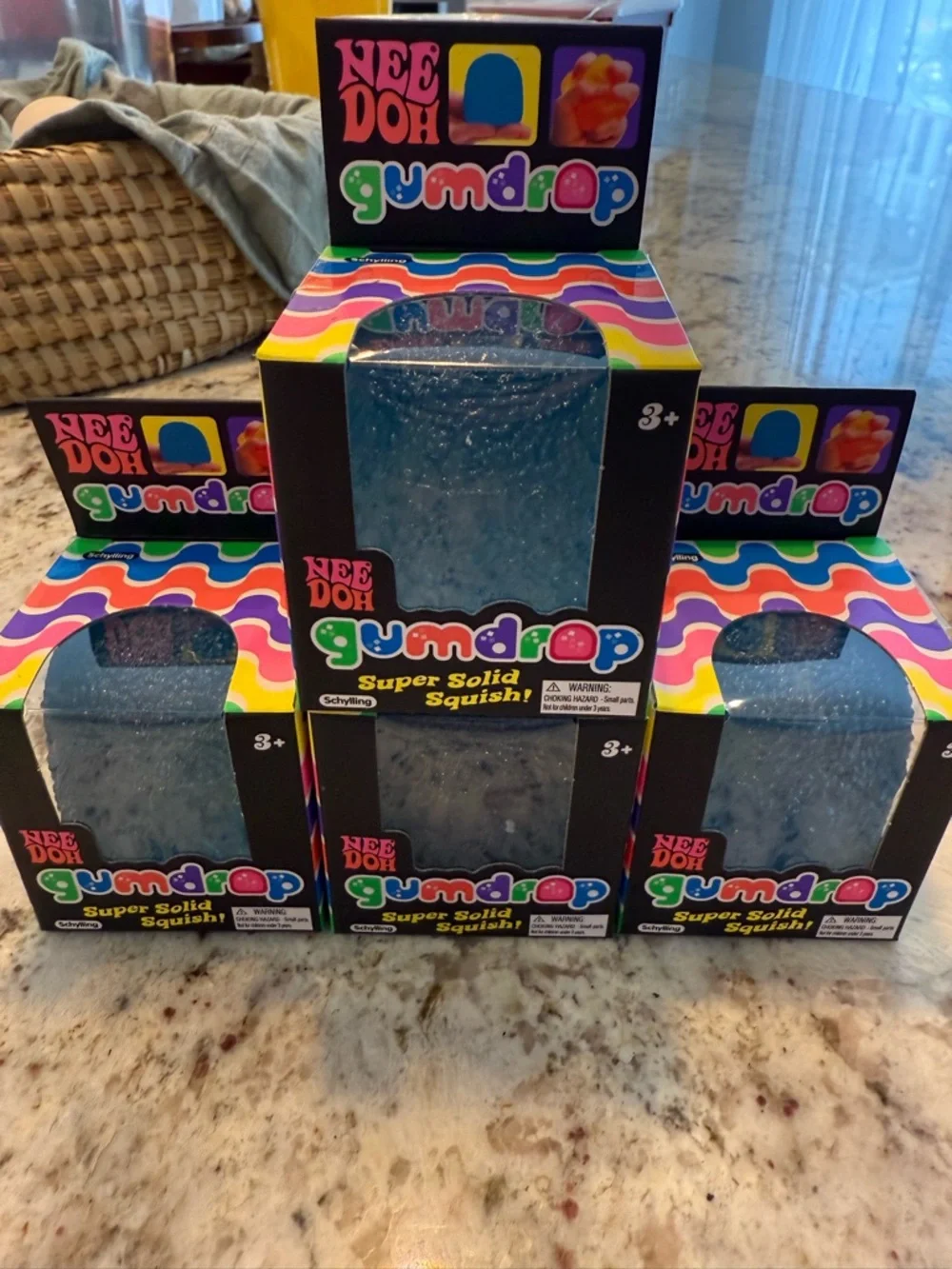 NeeDoh Gumdrop Super Solid Squish! Blue Stress Toy - NeeDoh